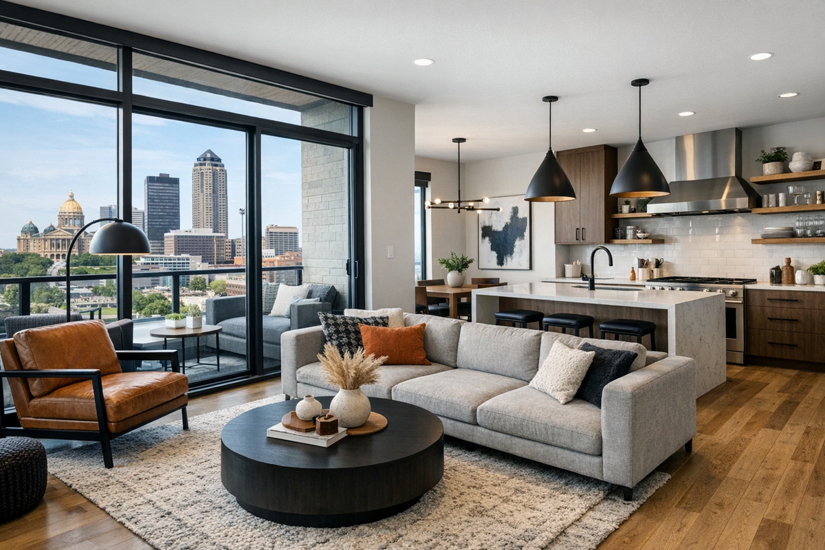 Downtown Des Moines loft and condo living