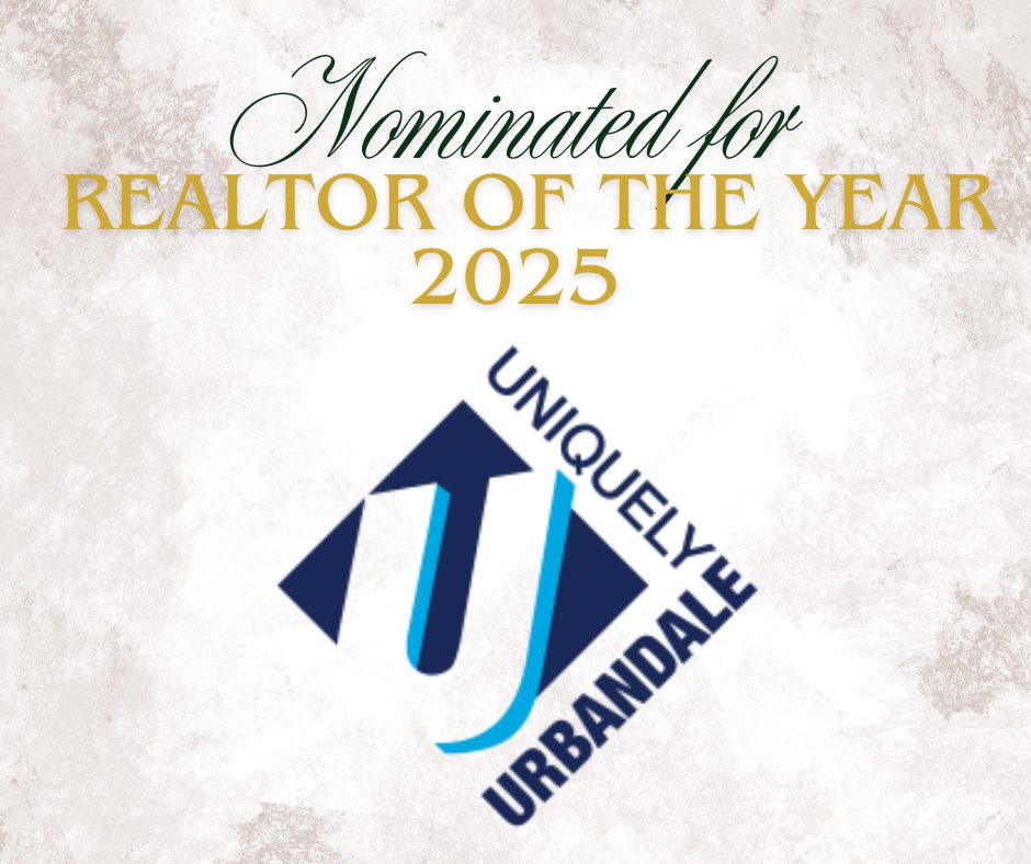 Graphic noting nomination for the 2025 Urbandale Chamber of Commerce REALTOR of the Year