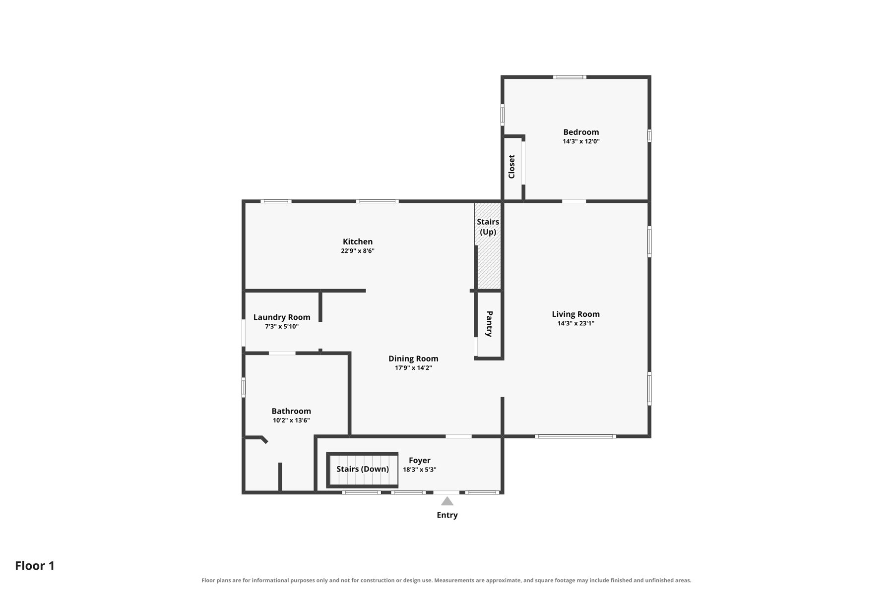 260 County Line Rd, Runnells — first floor plan