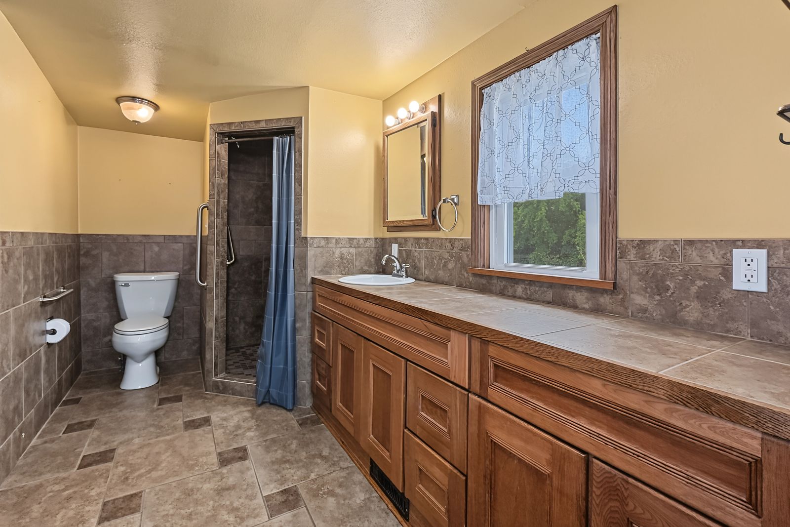 260 County Line Rd, Runnells — Full bath with walk-in shower